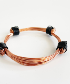Alternative view of African Elephant Knot Bracelet - 4 Knot BLACK & COPPER Color Metal V2 made in Zimbabwe ships from USA.