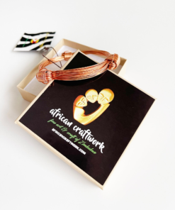 African Elephant Knot Bracelet - 3 Knot COPPER Color Metal V1 made in Zimbabwe ships from USA.