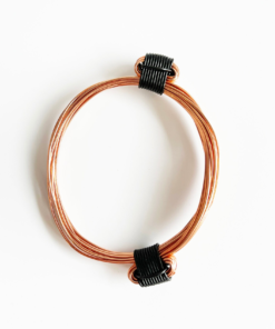 Alternative view of African Elephant Knot Bracelet - 2 Knot BLACK & COPPER Color Metal V2 made in Zimbabwe ships from USA.