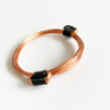 African Elephant Knot Bracelet - 2 Knot BLACK & COPPER Color Metal V2 made in Zimbabwe ships from USA.