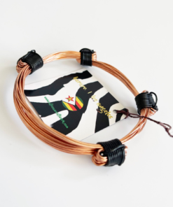African Elephant Knot Bracelet - 4 Knot BLACK & COPPER Color Metal V2 made in Zimbabwe ships from USA.