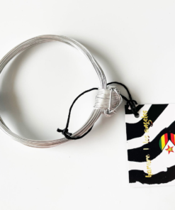 Alternative view of African Elephant Knot Bracelet - 2 Knot SILVER Color Metal V2 made in Zimbabwe ships from USA.