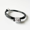African Elephant Knot Bracelet - 2 Knot SILVER & BLACK Color Metal V2 made in Zimbabwe ships from USA.