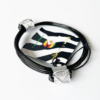 African Elephant Knot Bracelet - 2 Knot SILVER & BLACK Color Metal V2 made in Zimbabwe ships from USA. - Image 5