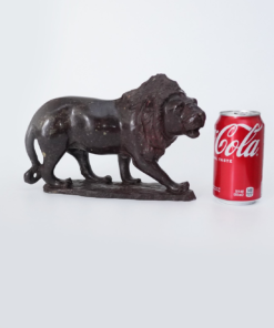 Alternative view of African Lion "shumba" Cobalt Shona Stone Sculpture Handmade in Zimbabwe!
