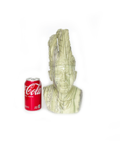 Alternative view of Shona Chieftain, Large Butter Jade Shona Stone Sculpture Hand Carved in Zimbabwe! Ships From USA