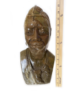 Alternative view of Shona Man Verdite Shona Stone Sculpture Hand Carved in Zimbabwe! Ships From USA