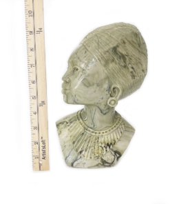 Alternative view of Shona Lady #2 Butter Jade Shona Stone Sculpture Hand Carved in Zimbabwe, Ships From USA