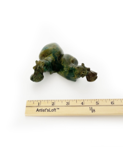 Alternative view of Mother & Child Hippo #2 "mvuu" Shona Verdite Stone Sculpture Handmade in Zimbabwe!