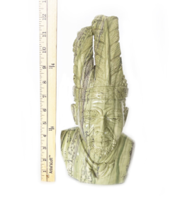Shona Chieftain, Large Butter Jade Shona Stone Sculpture Hand Carved in Zimbabwe! Ships From USA